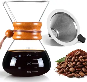 Frutpunch 313115465467 Pour Over Coffee Maker With Stainless Steel Filter P