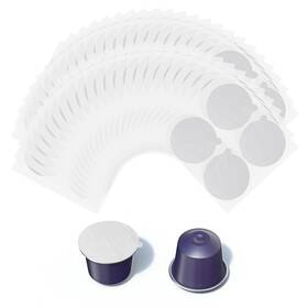 Fukaisu 1085484 200pcs Espresso Coffee Capsules Foil Seals 37mm Aluminum M Silver