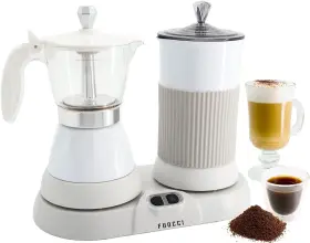 Fuocci 628011884039 Espresso Maker With Milk Frother 3 To 5 Cups Italian Coffee Elec