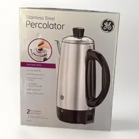 108856r Ge 681131068567 New Unopened Box. 12 Cup Stainless Steel Percolator/ Coffee Maker