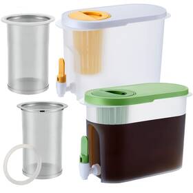 Gerrii Gry-gerrii-2092 2 Pcs Cold Brew Maker 1 Gallon Plastic Coffee And Filter Inch