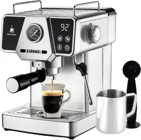 Milano-24 Gianna Milano Espresso Machine For Latte And Cappuccino - Small Single Grey