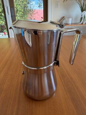 Giannina 3006010 6cup Restyled Stainlesssteel Stovetop Espresso Made In Italy.used