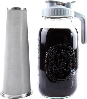 Gmcozy 445033556552 Cold Brew Coffee Maker Mason Jar 2 Quart Iced Pitcher 64oz With Filter Ha