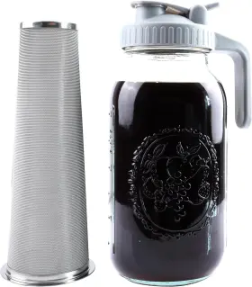 Gmcozy 445033556552 Cold Brew Coffee Maker Mason Jar 2 Quart Iced Pitcher 64oz With Filter Ha