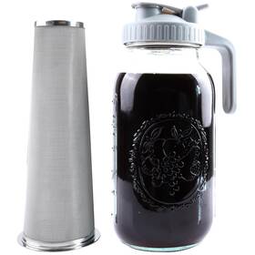 Gmcozy 6faof1287 Cold Brew Coffee Maker Mason Jar 2 Quart Iced Pitcher 64oz With Filter