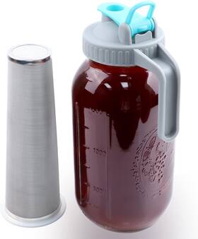 Gmsweet 705353417313 Mason Jar Cold Brew Coffee Maker 64 Oz 2 Quart Wide Mouth Pi