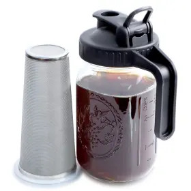Gmsweet 736961858724 Cold Brew Mason Jar Coffee Maker 32 Oz Wide Mouth Pitcher With Coff