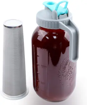 Gmsweet 744759582133 Mason Jar Cold Brew Coffee Maker 64oz Wide Mouth Pitcher With Filter