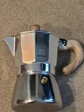 Gnali & Zani 032610900373 New And 3-cup Stovetop Espresso Maker V700 Silver