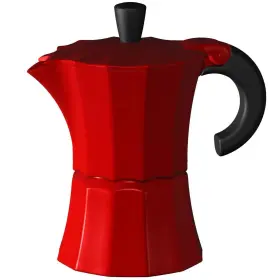 Gnali & Zani 032610902940 9 Espresso-sized Cups- 600ml- 20 Oz. Moka Pot Espresso Coffee Maker Red