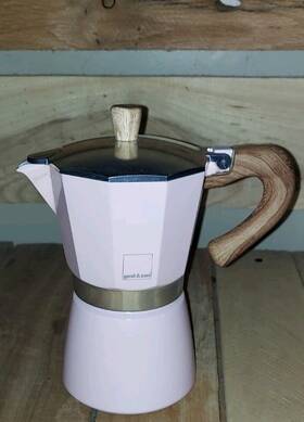 Gnali & Zani Mm1223f1r38eey Stovetop Espresso Maker Italian Coffee And Ligh Pink