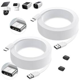 Goldtime Store 445005482414 2pack Power Cable For Eufy Solocam S220/s340 C210 Usb Type-c Extension F