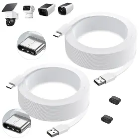 C210 Goldtime Store 445005482414 2pack Power Cable For Eufy Solocam S220/s340 Usb Type-c Extension F