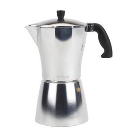 Goodcook 076753066822 Koffe 12-cup Aluminum Stovetop Moka Pot Espresso Maker Silver