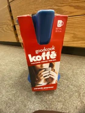 Goodcook 076753069106 New Koffe 6 Cup Ceramic Pour Over Carafe Coffee Maker #4 Paper Filters