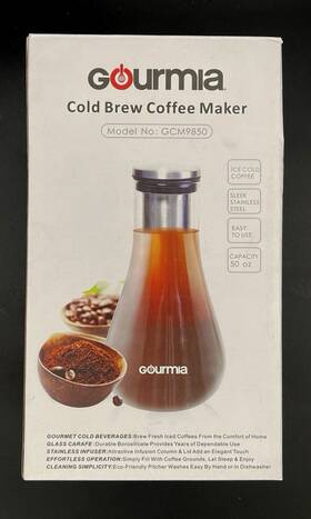 Gourmia 9850 Cold Brew Maker 50oz Model #gcm9850 Open Box