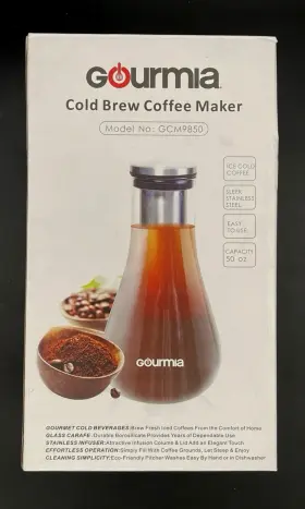 Gcm9850 Gourmia 9850 Cold Brew Maker 50oz Model #gcm9850 Open Box