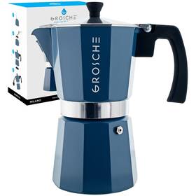 Grosche 627982004408 Milano Stovetop Espresso Maker Moka Pot 9 Cup 15.2 Oz Blue. Stove