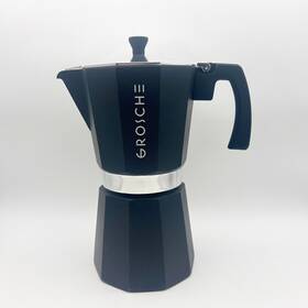 Grosche 682858075050 Milano Stovetop Espresso Maker Moka 9 Cup Black 15.2oz No Box