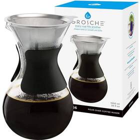 Grosche 82887077 Austin G6 Pour Over Coffee Maker With Double Layer Permanent Stainless