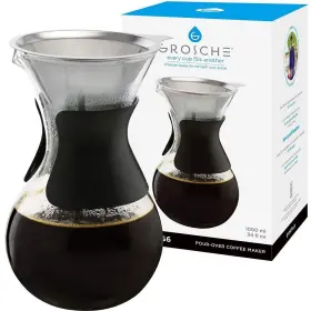 82887077 Grosche Austin G6 Pour Over Coffee Maker With Double Layer Permanent Stainless