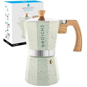 Grosche 85307017 Milano Stone Stovetop Espresso Maker 6 Cup Mint Green