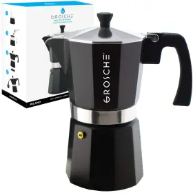 B088fwtjtg Grosche Milano Moka Pot Stovetop Espresso Maker Greca Coffee - 12-cup Black