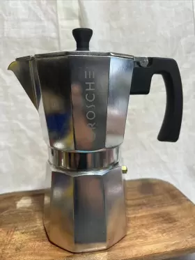 Gr-327 Grosche Milano Stovetop Espresso Maker Moka Pot 9 Cup 15.2 Oz Silver