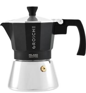 Grosche Gr-328 Milano Stovetop Espresso Maker Moka Pot 3 Cup - 5 Oz Black
