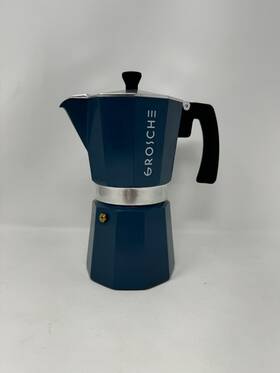 Grosche Gr-439 6 Cup Moka Pot Italian Espresso Maker Blue Excellent Used