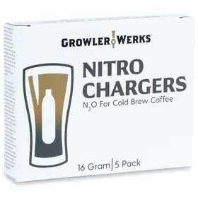 Gwa1011-16-05 Growlerwerks 16g Ukeg Nitro N20 Chargers Silver Five Per Pack