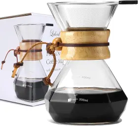 Zsmp-1 Gsform Pour Over Coffee Maker With Stainless Steel Filter Borosilicate Glass Ca