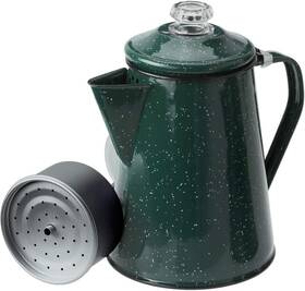 Gsi Outdoors 090497252549 Percolator Coffee Pot Enamelware Campfire 8 Cup Green