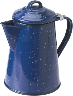 15152 Gsi Outdoors Enamel Coffee Pot To Store Hot Tea For 8 Cup Blue