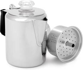 Gsi Outdoors 65203 Percolator Coffee Pot I Glacier Stainless 3 Cup Steel