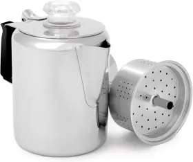 65203 Gsi Outdoors Percolator Coffee Pot I Glacier Stainless 3 Cup Steel