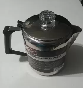 65206 Gsi Outdoors 6 Cup Percolator Glacier Stainless Steel Camping Stovetop #65206