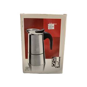 Guido Bergna 4706 Musa Espresso Stove Top Coffee Maker Gb 18/10 Stainless Steel Model 6- Cup