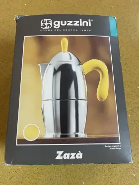 Guzzini 008392077183 Zaza Stove Top 3 Cups Coffee Pot Caffettiera Espresso Aluminum New