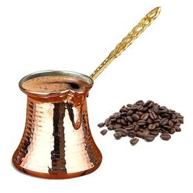 Hakan Cz405 Turkish Coffee Copper Pot Greek Arabic Maker Antique Looking