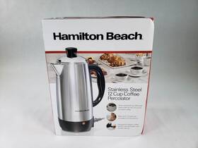 Hamilton Beach 40616r 12 Cup Electric Percolator Coffee Maker Stainless Steel