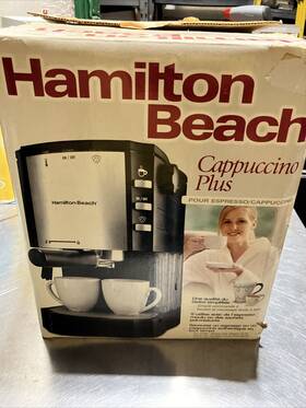 Hamilton Beach 40729 Espresso/cappuccino Maker With Pod Holder 15 Bar Pump Nib