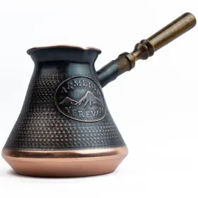 Handcraftoria 759627587554 Handmade Armenian Coffee Pot Maker 15 Fl Oz Copper Jazva Ararat Turkish Arabic G