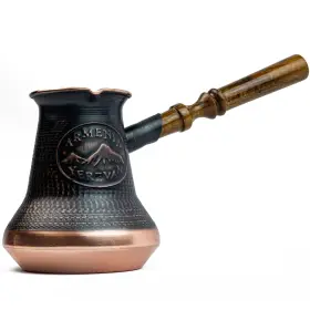 Handcraftoria 759627587592 Handmade Armenian Coffee Pot Maker Copper Jazva Ararat Turkish Arabic Greek Cezv