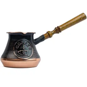 Handcraftoria 759627587639 Handmade Copper Coffee Pot 7 Fl Oz Armenian Turkish Greek Cezve Ibrik