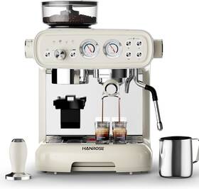 Hanrose Tcmsa02-us Espresso Machine With Grinder 20 Bar Milk Cream