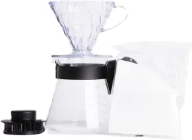 Vcsd02bex Hario V60 Pour Over Coffee Starter Set Size 02 Black