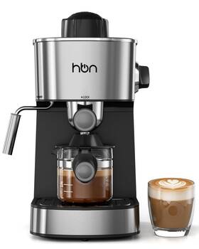 Hbn 6819 Espresso Machine 3.5bar Cappuccino And 4 Cups Black Stainless Steel