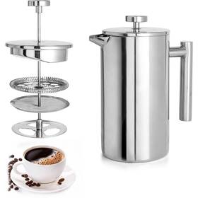 Hbn 810079586288 French Press Removable Bottom Stainless Steel Coffee Maker 27oz 3 Filtration